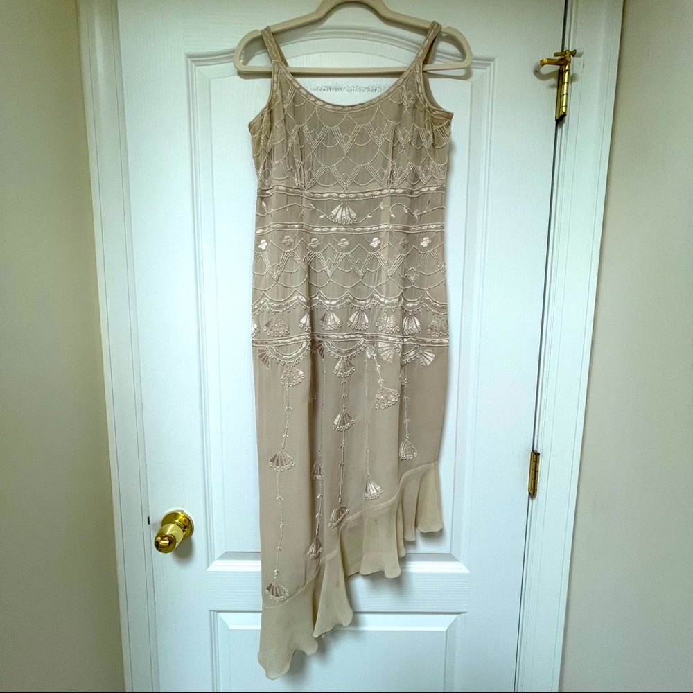 Jones New York Silk Beaded Dress